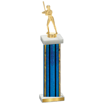 Single Blue Glacier Softball Trophy