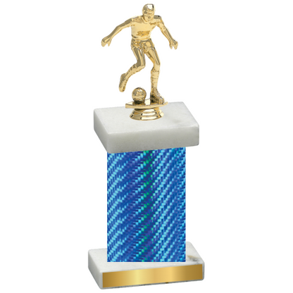 Single Blue Carbon Fiber Soccer Trophy