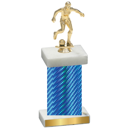 Single Blue Carbon Fiber Soccer Trophy