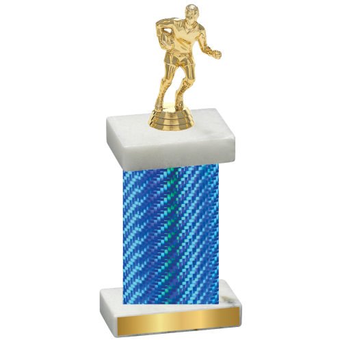 Single Blue Carbon Fiber Rugby Trophy