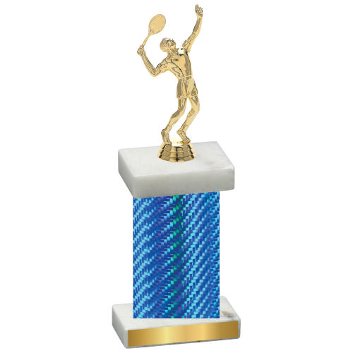 Single Blue Carbon Fiber Tennis Trophy