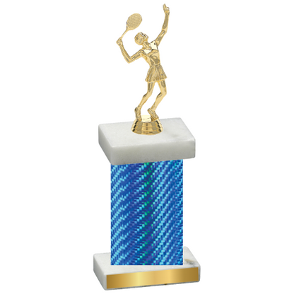 Single Blue Carbon Fiber Tennis Trophy