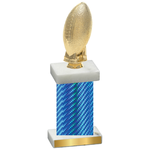 Single Blue Carbon Fiber Football Trophy