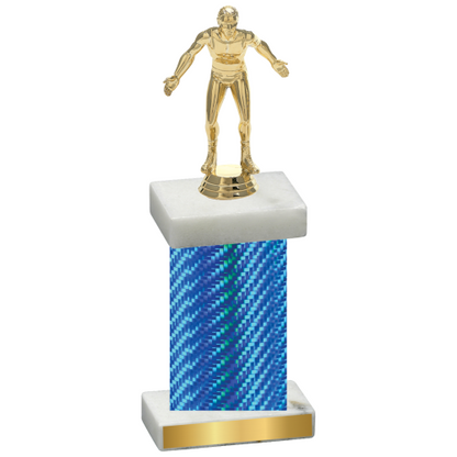 Single Blue Carbon Fiber Wrestling Trophy