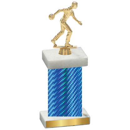 Single Blue Carbon Fiber Bowling Trophy