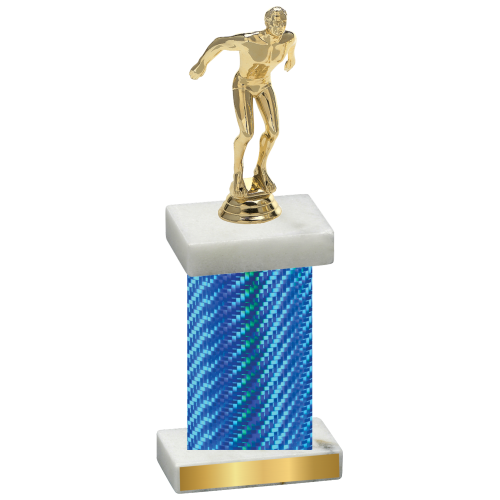 Single Blue Carbon Fiber Swimming Trophy