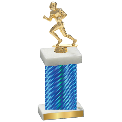 Single Blue Carbon Fiber Football Trophy