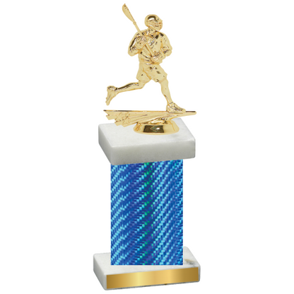 Single Blue Carbon Fiber Lacrosse Trophy