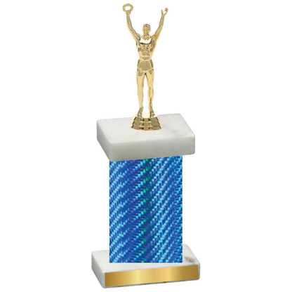 Single Blue Carbon Fiber Victory Trophy