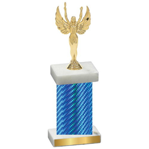 Single Blue Carbon Fiber Victory Trophy