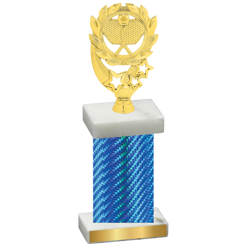 Single Blue Carbon Fiber Pickleball Trophy