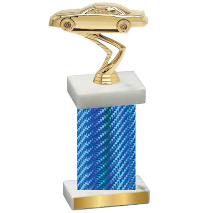 Single Blue Carbon Fiber Cars Trophy