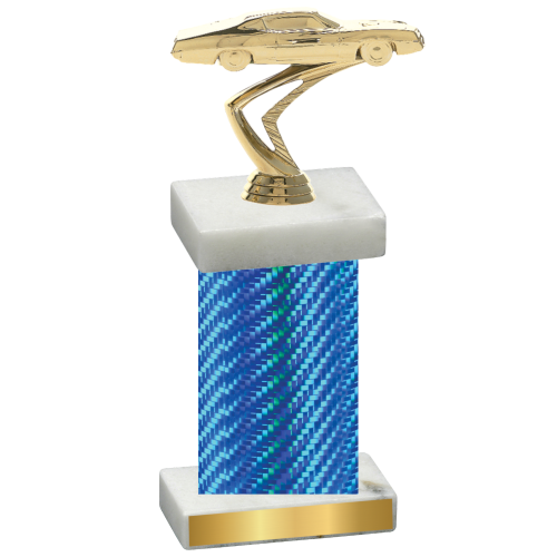 Single Blue Carbon Fiber Cars Trophy