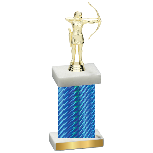 Single Blue Carbon Fiber Archery Trophy