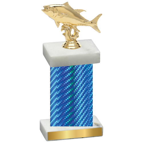 Single Blue Carbon Fiber Fishing Trophy