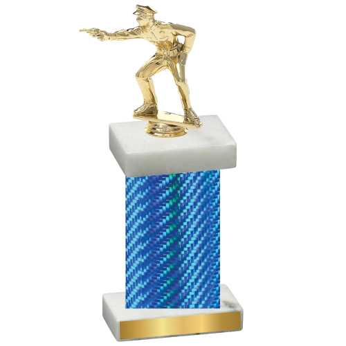 Single Blue Carbon Fiber Shooter Trophy