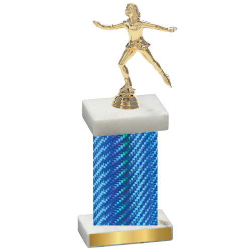 Single Blue Carbon Fiber Skater Trophy