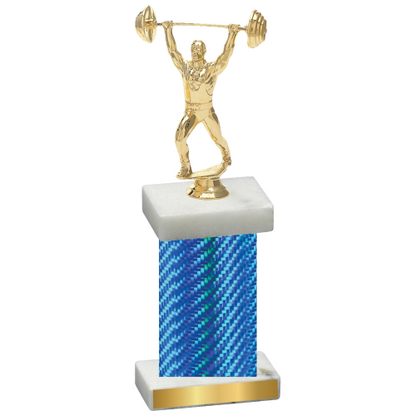 Single Blue Carbon Fiber Weights Trophy