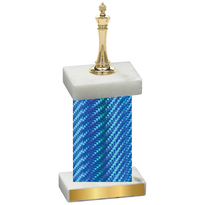 Single Blue Carbon Fiber Chess Trophy