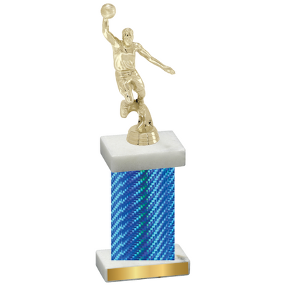 Single Blue Carbon Fiber Basketball Trophy