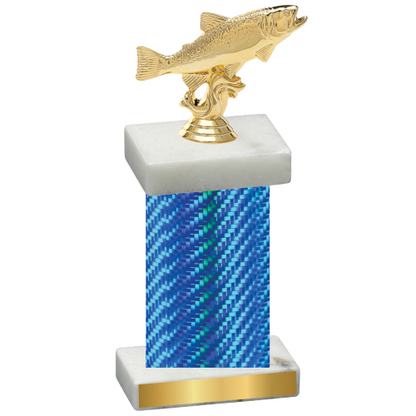 Single Blue Carbon Fiber Fishing Trophy