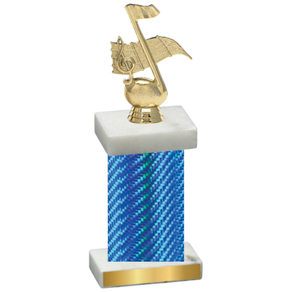 Single Blue Carbon Fiber Music Trophy