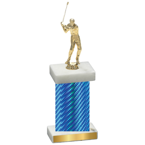 Single Blue Carbon Fiber Golf Trophy