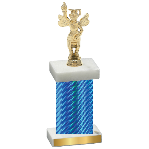 Single Blue Carbon Fiber Academics Trophy