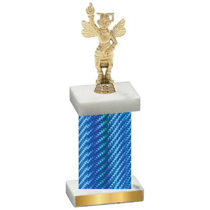 Single Blue Carbon Fiber Academics Trophy