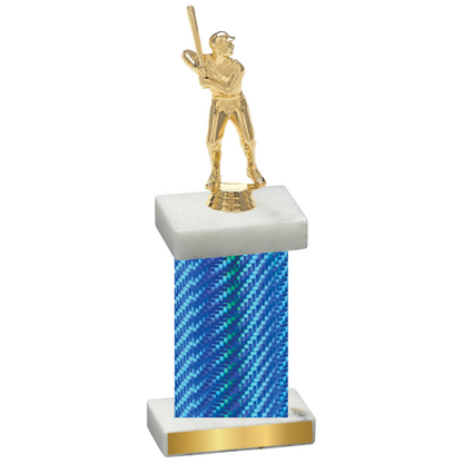 Single Blue Carbon Fiber Baseball Trophy