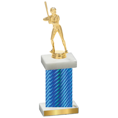 Single Blue Carbon Fiber Softball Trophy