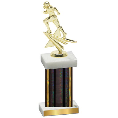 Single Black Glacier Football Trophy