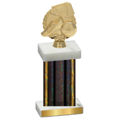 Single Black Glacier Soccer Trophy