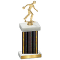 Single Black Glacier Bowling Trophy