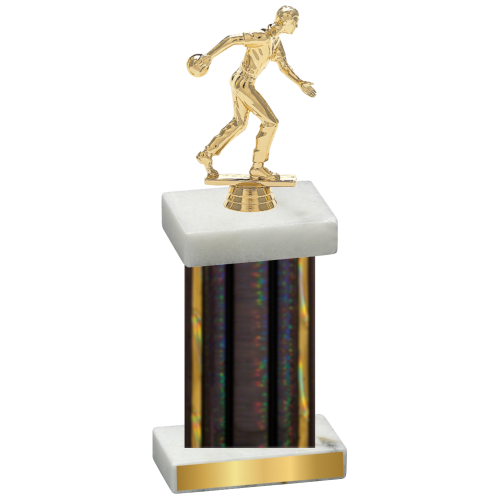 Single Black Glacier Bowling Trophy