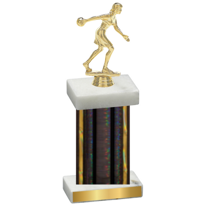 Single Black Glacier Bowling Trophy