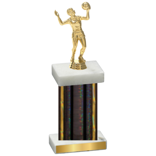 Single Black Glacier Volleyball Trophy