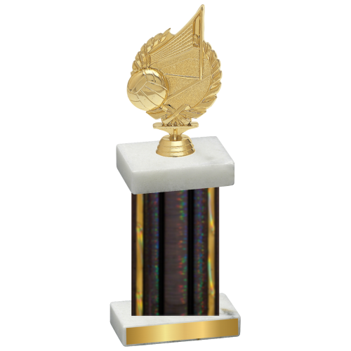 Single Black Glacier Volleyball Trophy