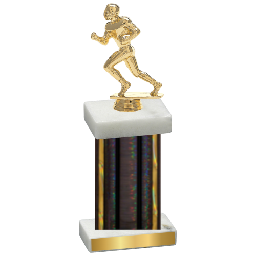 Single Black Glacier Football Trophy