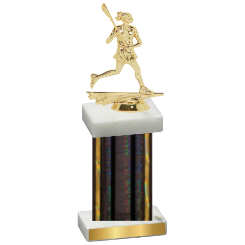 Single Black Glacier Lacrosse Trophy