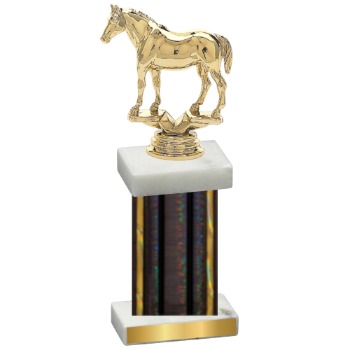 Single Black Glacier Horses Trophy