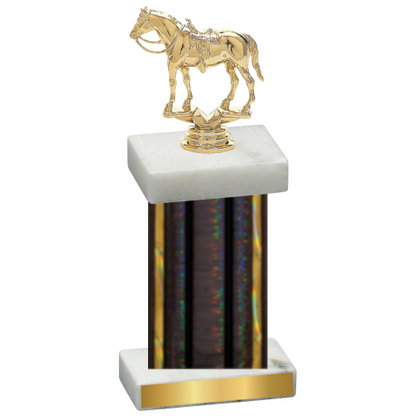 Single Black Glacier Horses Trophy