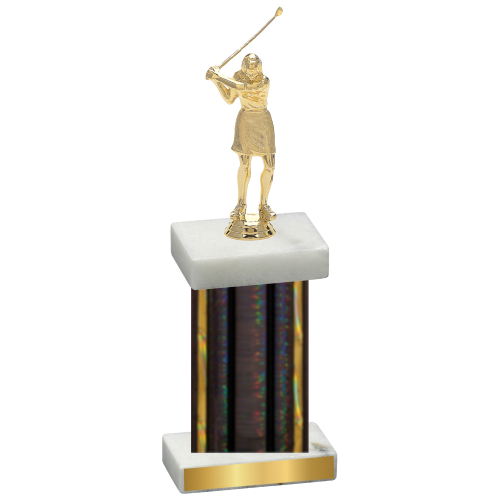 Single Black Glacier Golf Trophy