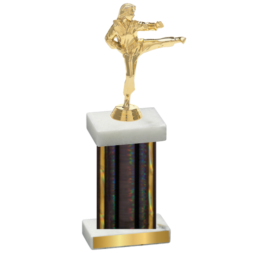 Single Black Glacier Karate Trophy