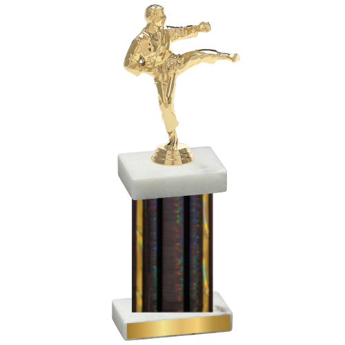 Single Black Glacier Karate Trophy