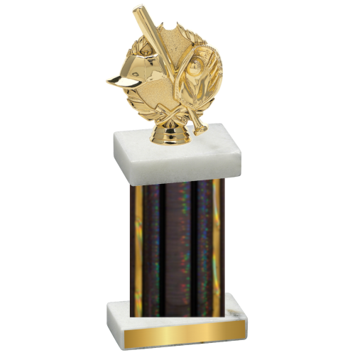 Single Black Glacier Baseball Trophy