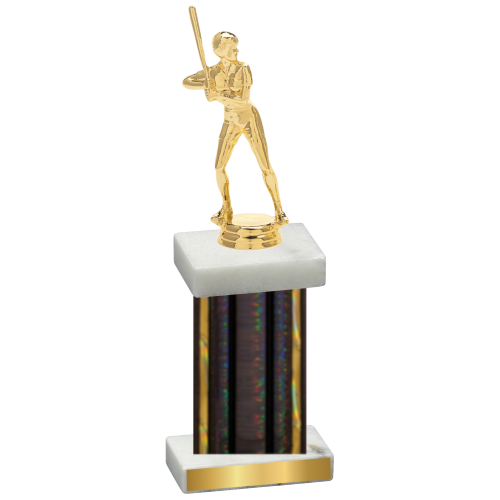 Single Black Glacier Softball Trophy