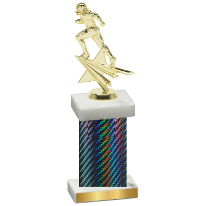 Single Black Carbon Fiber Football Trophy