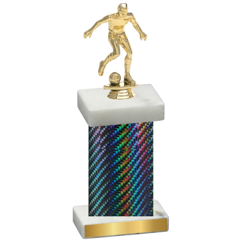 Single Black Carbon Fiber Soccer Trophy