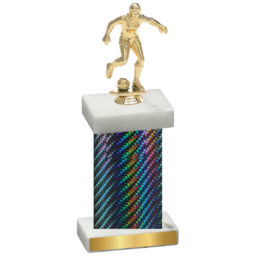 Single Black Carbon Fiber Soccer Trophy